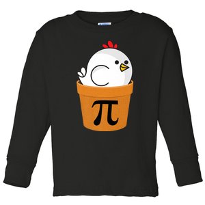 Chicken Pot Pi Shirt, Funny Math Day Gift Premium Toddler Long Sleeve Shirt