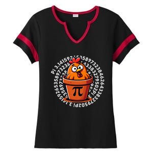 Chicken Pot Pi Day Women Math Teacher Ladies Halftime Notch Neck Tee