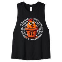 Chicken Pot Pi Day Women Math Teacher Women's Racerback Cropped Tank