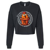 Chicken Pot Pi Day Women Math Teacher Cropped Pullover Crew