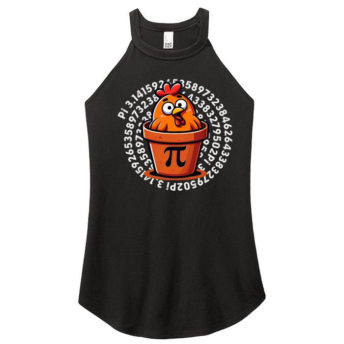 Chicken Pot Pi Day Women Math Teacher Women's Perfect Tri Rocker Tank