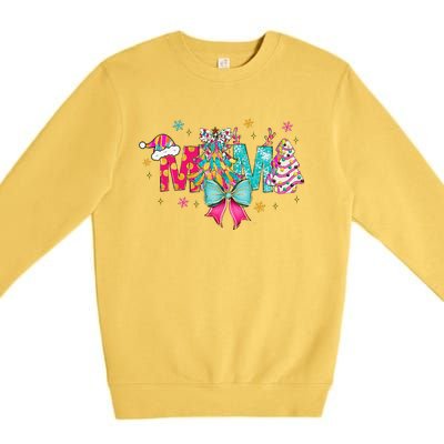 Coquette Preppy Pin.K Christmas Mama Christmas Outfits Premium Crewneck Sweatshirt