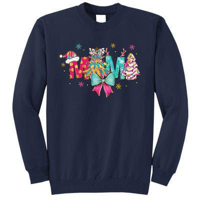 Coquette Preppy Pin.K Christmas Mama Christmas Outfits Tall Sweatshirt