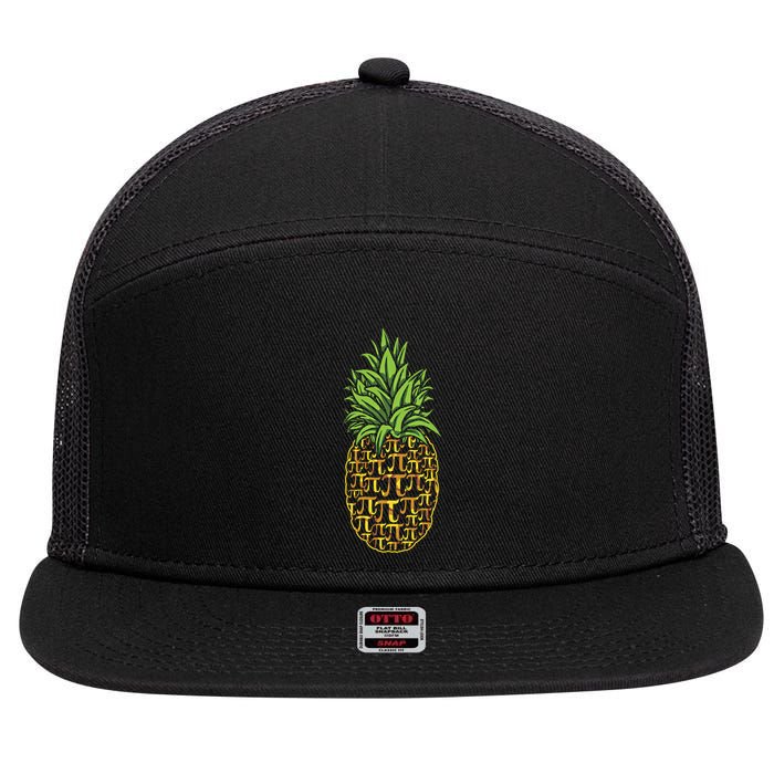 Chicken Pot Pie Math Day Pi Symbol Happy Pi Day Gift 7 Panel Mesh Trucker Snapback Hat