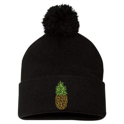 Chicken Pot Pie Math Day Pi Symbol Happy Pi Day Gift Pom Pom 12in Knit Beanie