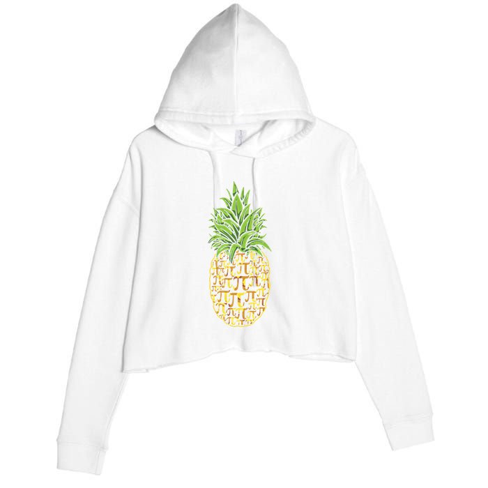 Chicken Pot Pie Math Day Pi Symbol Happy Pi Day Gift Crop Fleece Hoodie