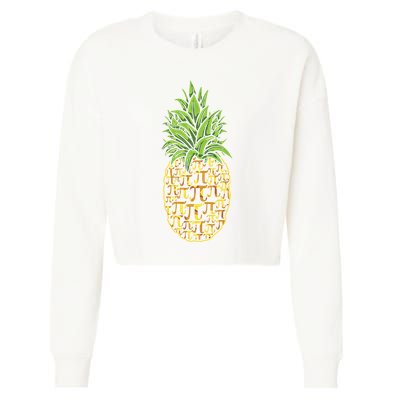 Chicken Pot Pie Math Day Pi Symbol Happy Pi Day Gift Cropped Pullover Crew