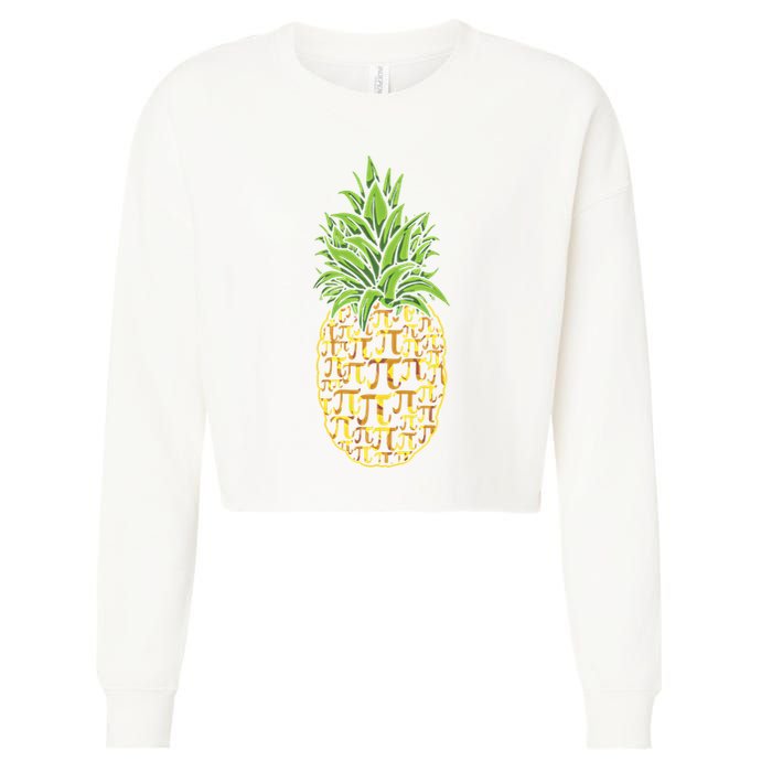 Chicken Pot Pie Math Day Pi Symbol Happy Pi Day Gift Cropped Pullover Crew
