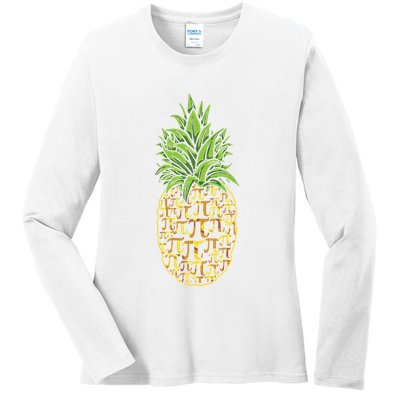 Chicken Pot Pie Math Day Pi Symbol Happy Pi Day Gift Ladies Long Sleeve Shirt