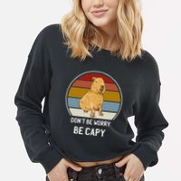 Capybara Peluches Party Peluche Capybara Big Capybara Plush Cropped Pullover Crew