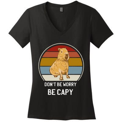 Capybara Peluches Party Peluche Capybara Big Capybara Plush Women's V-Neck T-Shirt