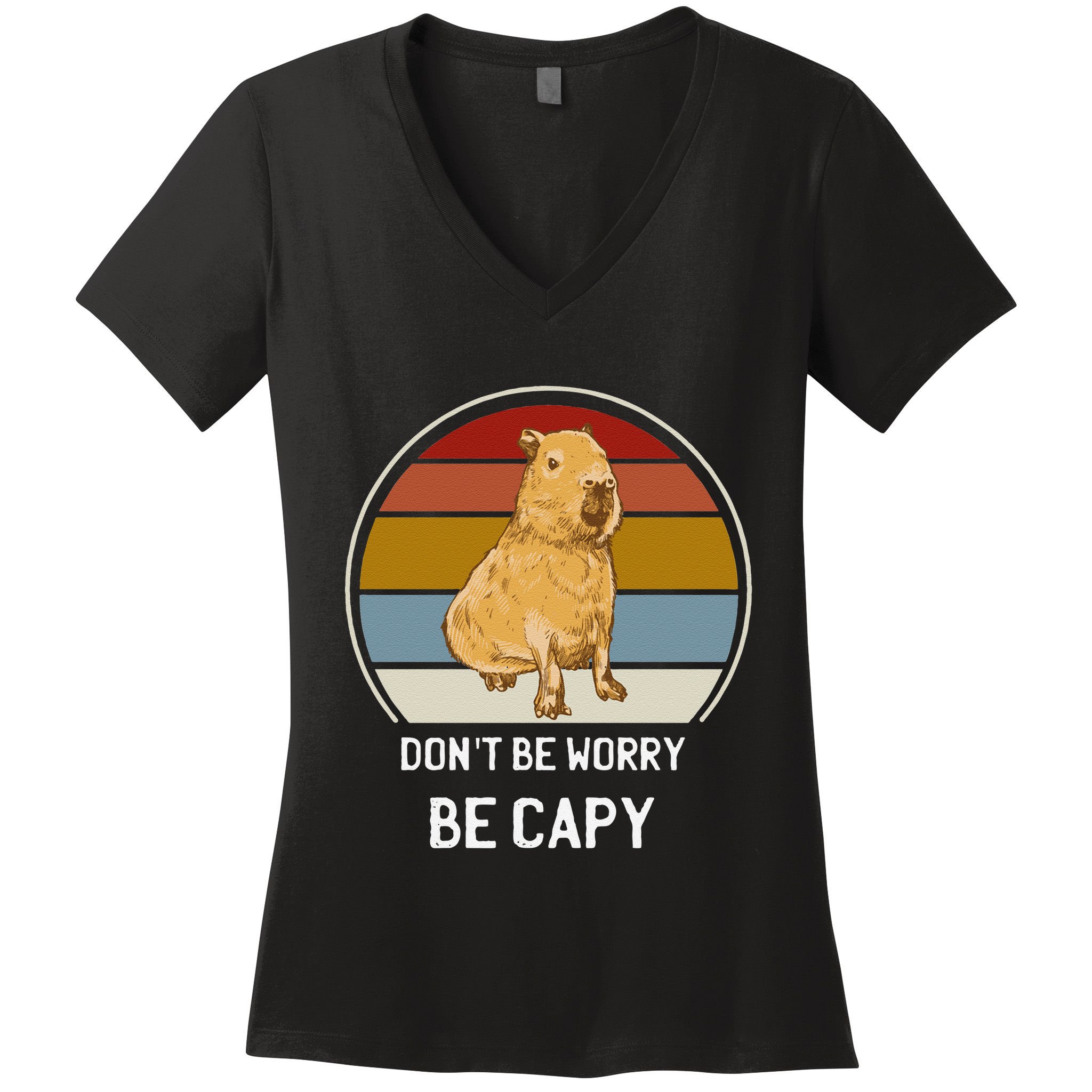 Capybara Peluches Party Peluche Capybara Big Capybara Plush Women's V-Neck T-Shirt