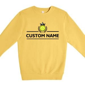 Custom Pickleball Personalize Team Name Premium Crewneck Sweatshirt