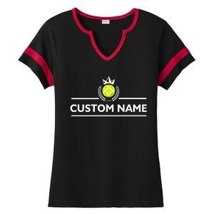 Custom Pickleball Personalize Team Name Ladies Halftime Notch Neck Tee