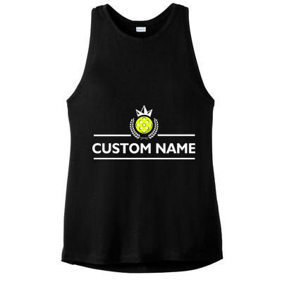 Custom Pickleball Personalize Team Name Ladies PosiCharge Tri-Blend Wicking Tank