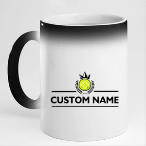 Custom Pickleball Personalize Team Name 11oz Black Color Changing Mug