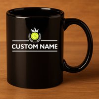 Custom Pickleball Personalize Team Name 11oz C Handle Ceramic Mug