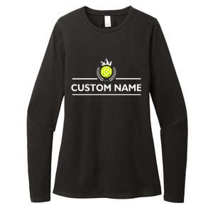 Custom Pickleball Personalize Team Name Womens CVC Long Sleeve Shirt