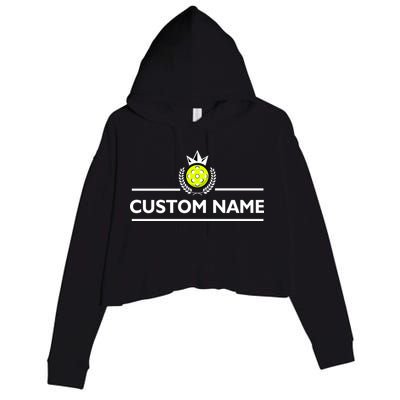 Custom Pickleball Personalize Team Name Crop Fleece Hoodie