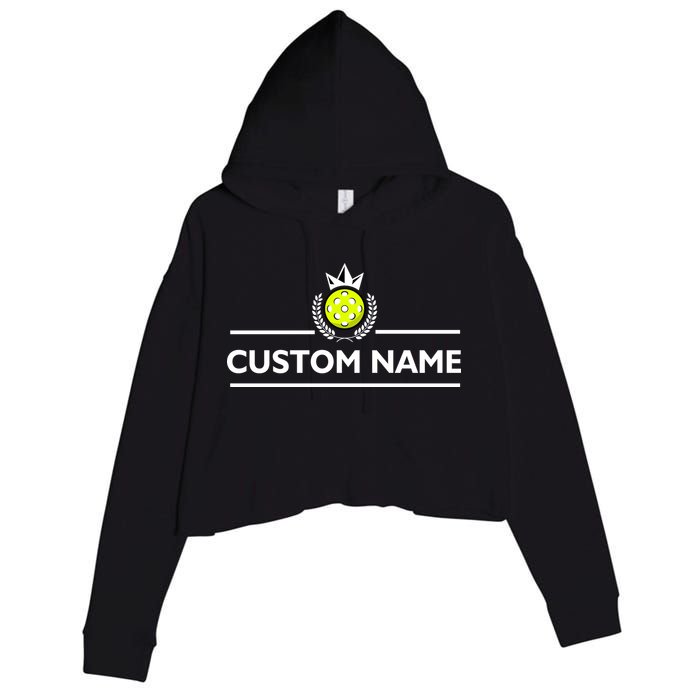 Custom Pickleball Personalize Team Name Crop Fleece Hoodie