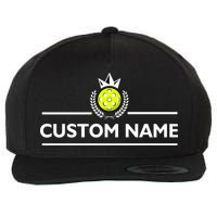 Custom Pickleball Personalize Team Name Wool Snapback Cap