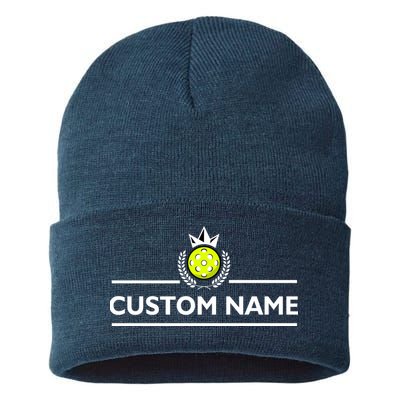 Custom Pickleball Personalize Team Name Sustainable Knit Beanie
