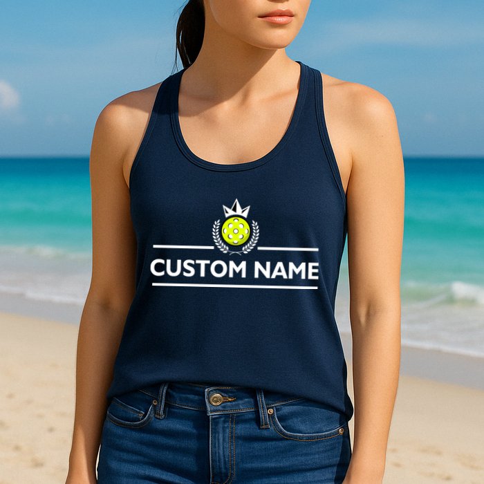 Custom Pickleball Personalize Team Name Womens Tank Top
