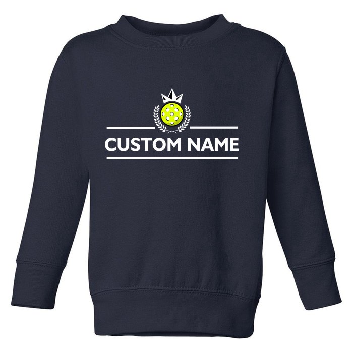Custom Pickleball Personalize Team Name Toddler Sweatshirt