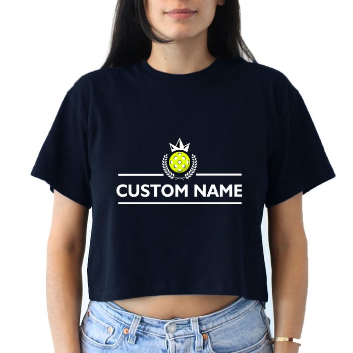 Custom Pickleball Personalize Team Name Crop Top