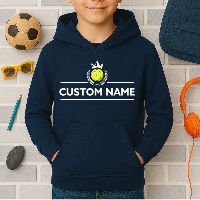 Custom Pickleball Personalize Team Name Kids Hoodie