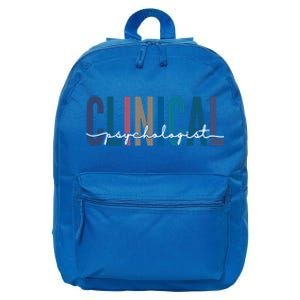 Clinical Psychologist Psychology Meaningful Gift 16 in Basic Backpack