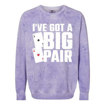 Cool Poker Player Design Casino Lover Gambler Colorblast Crewneck Sweatshirt