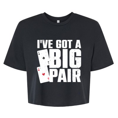 Cool Poker Player Design Casino Lover Gambler Bella+Canvas Jersey Crop Tee