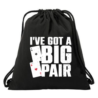 Cool Poker Player Design Casino Lover Gambler Drawstring Bag