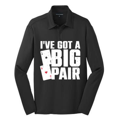 Cool Poker Player Design Casino Lover Gambler Silk Touch Performance Long Sleeve Polo