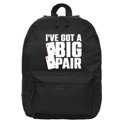 Cool Poker Player Design Casino Lover Gambler 16 in Basic Backpack