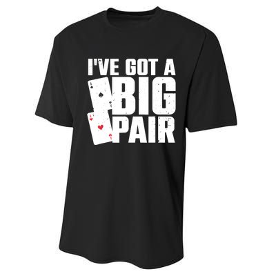 Cool Poker Player Design Casino Lover Gambler Performance Sprint T-Shirt