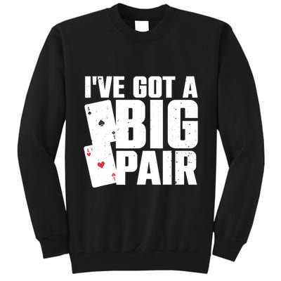 Cool Poker Player Design Casino Lover Gambler Tall Sweatshirt