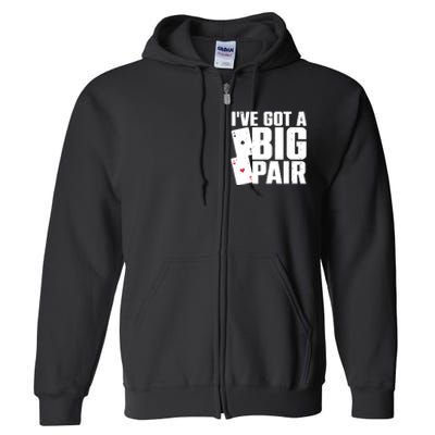 Cool Poker Player Design Casino Lover Gambler Full Zip Hoodie