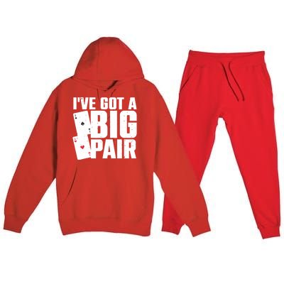 Cool Poker Player Design Casino Lover Gambler Premium Hooded Sweatsuit Set