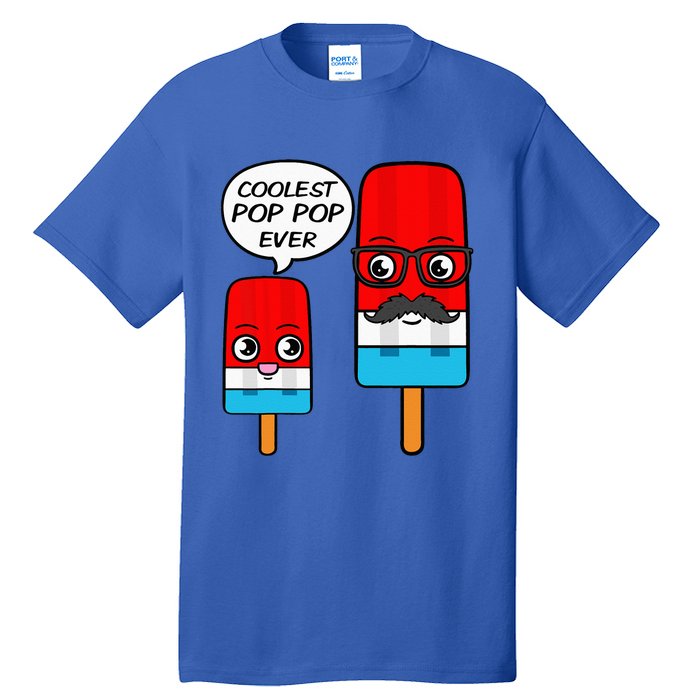 Coolest Pop Pop Ever Grandfather Popsicle Ice Cream Tall T-Shirt