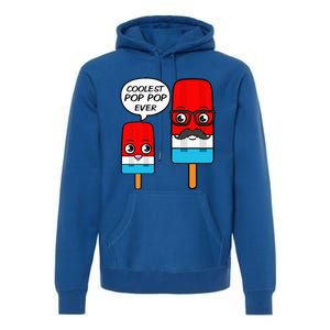 Coolest Pop Pop Ever Grandfather Popsicle Ice Cream Premium Hoodie