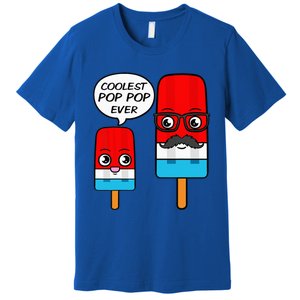 Coolest Pop Pop Ever Grandfather Popsicle Ice Cream Premium T-Shirt