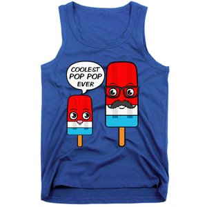 Coolest Pop Pop Ever Grandfather Popsicle Ice Cream Tank Top