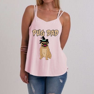 Cute Pet Pug Dog Animal Dad Father Halloween Grave Women's Strappy Tank