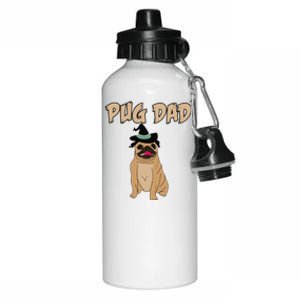 Cute Pet Pug Dog Animal Dad Father Halloween Grave Aluminum Water Bottle