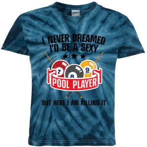 Cool Pool Player Design For Men Women Pool Billiards Player Kids Tie-Dye T-Shirt