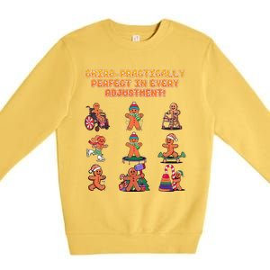 Chiro Practically Perfect In Every Adjustment Chiropractor Premium Crewneck Sweatshirt