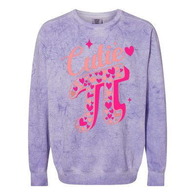 Cutie Pink Pi Day 2024 Colorblast Crewneck Sweatshirt