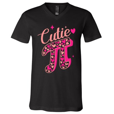 Cutie Pink Pi Day 2024 V-Neck T-Shirt